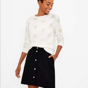 Loft Wooly Button Pocket Skirt